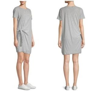 Vince Striped Classic Side Tie Knit Dress
